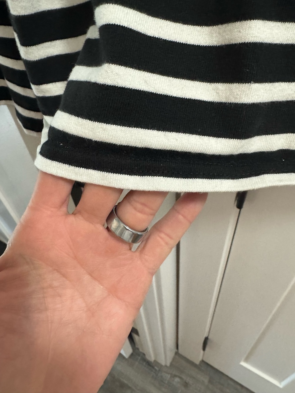 J Crew Classic mariner cloth boatneck T-shirt in stripe - Picture 9 of 9